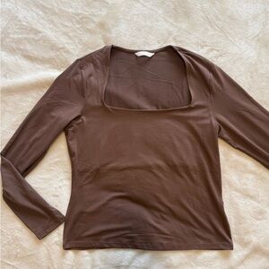 H&M Chocolate Long Sleeve Top